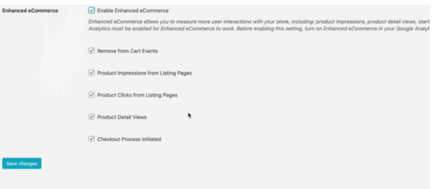 Enabling WooCommerce Enhanced E-Commerce Options